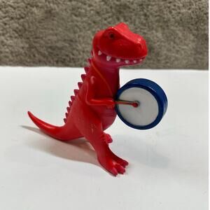 Aknyo Target Party Dino Dinosaur Band Drum Drummer Red Blue Cake Topper Toy